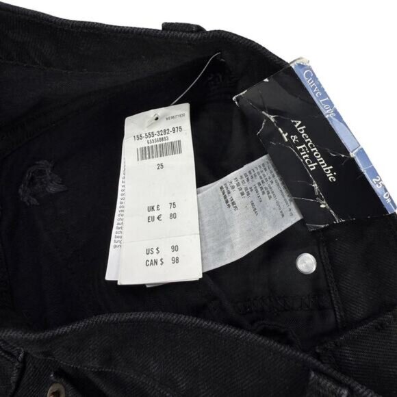 NWT ABERCROMBIE & FITCH The 90's Straight Ultra High Rise Curve Love Jean Sz 25 - Picture 5 of 6